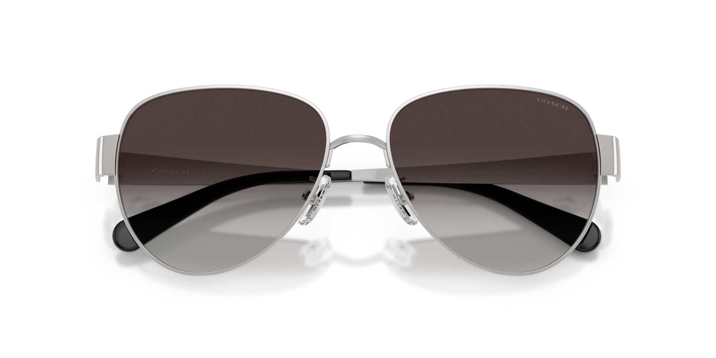 Coach HC7186 CDP37 Pilot Sunglasses - Shiny Light Gold