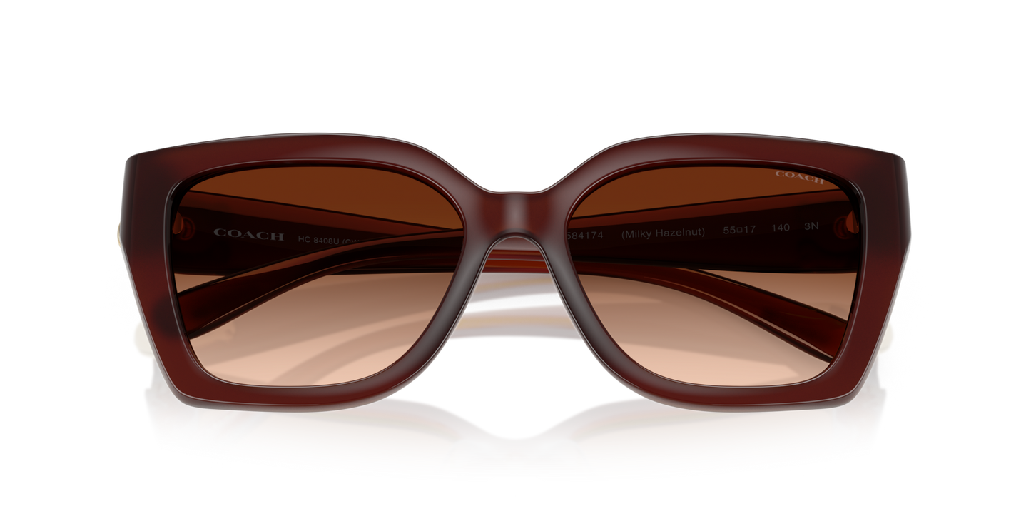 Coach HC8408U CW195 Square Sunglasses - Black