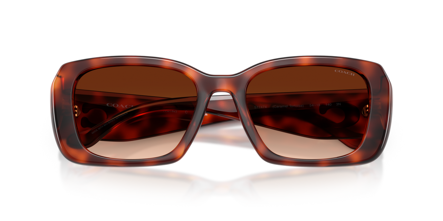 Coach HC8435U CBY82 Square Sunglasses - Milky Merlot