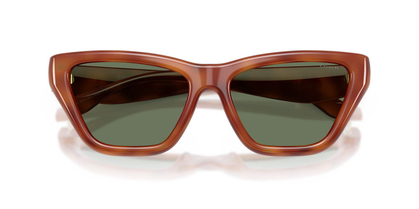 Coach HC8449U CDP33 Cat Eye Sunglasses - Black