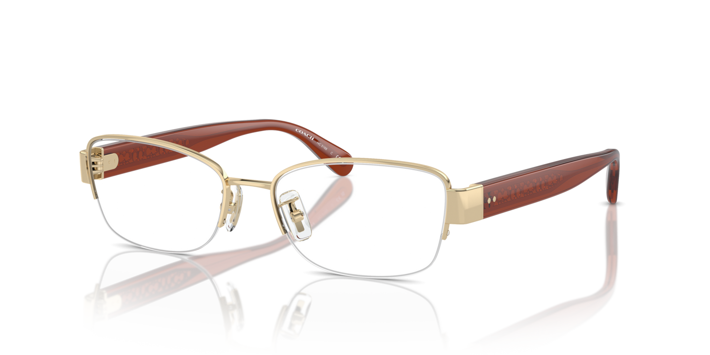 Coach HC5168 Rectangle Eyeglasses - Shiny Rose Gold