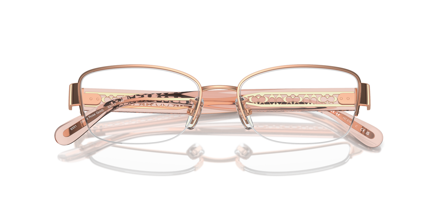Coach HC5168 Rectangle Eyeglasses - Shiny Light Gold