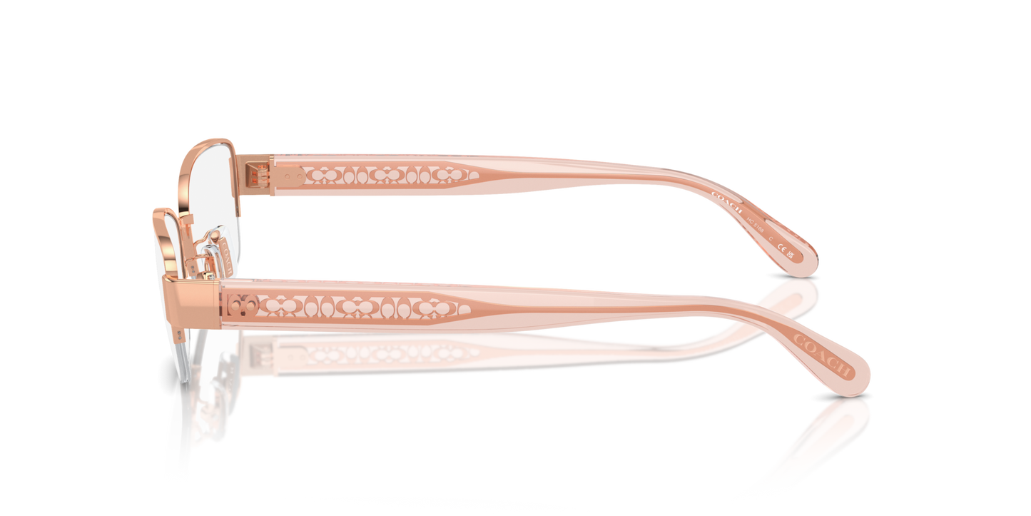 Coach HC5168 Rectangle Eyeglasses - Shiny Rose Gold