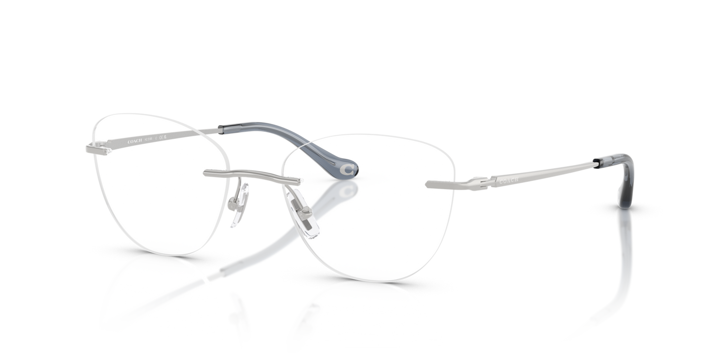 Coach HC5185 Cat Eye Eyeglasses - Shiny Silver