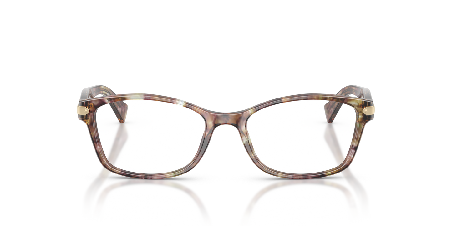 Coach HC6065 Rectangle Eyeglasses - Light Brown Confetti Tortoise