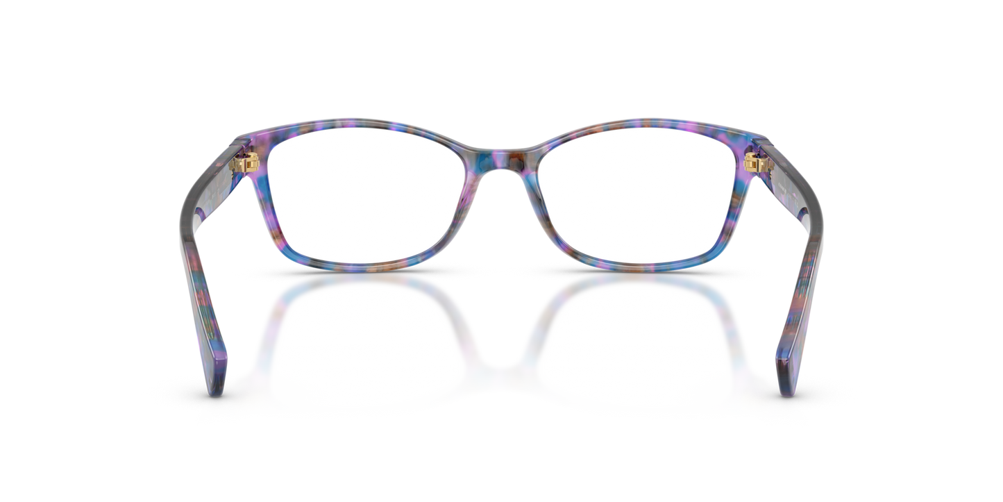 Coach HC6065 Rectangle Eyeglasses - Light Brown Confetti Tortoise