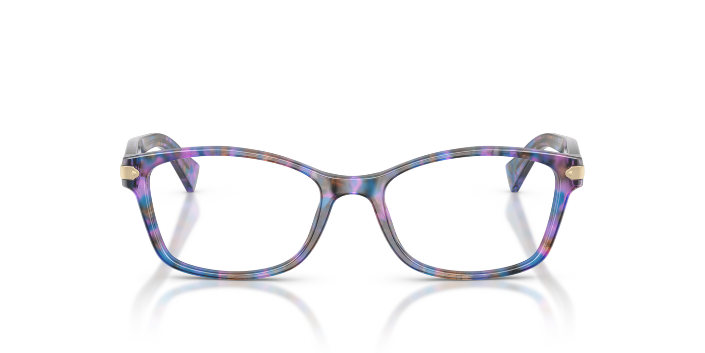 Coach HC6065 Rectangle Eyeglasses - Light Brown Confetti Tortoise