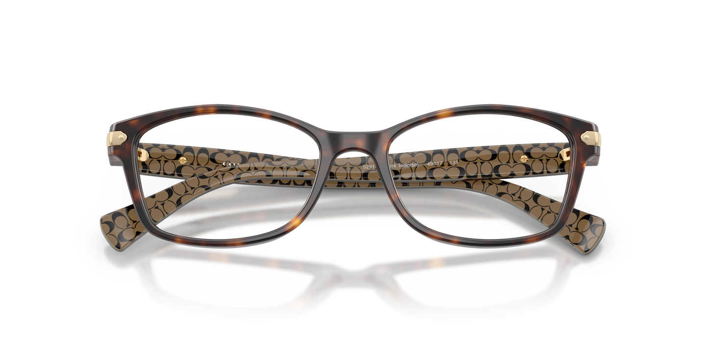 Coach HC6065 Rectangle Eyeglasses - Dark Tortoise