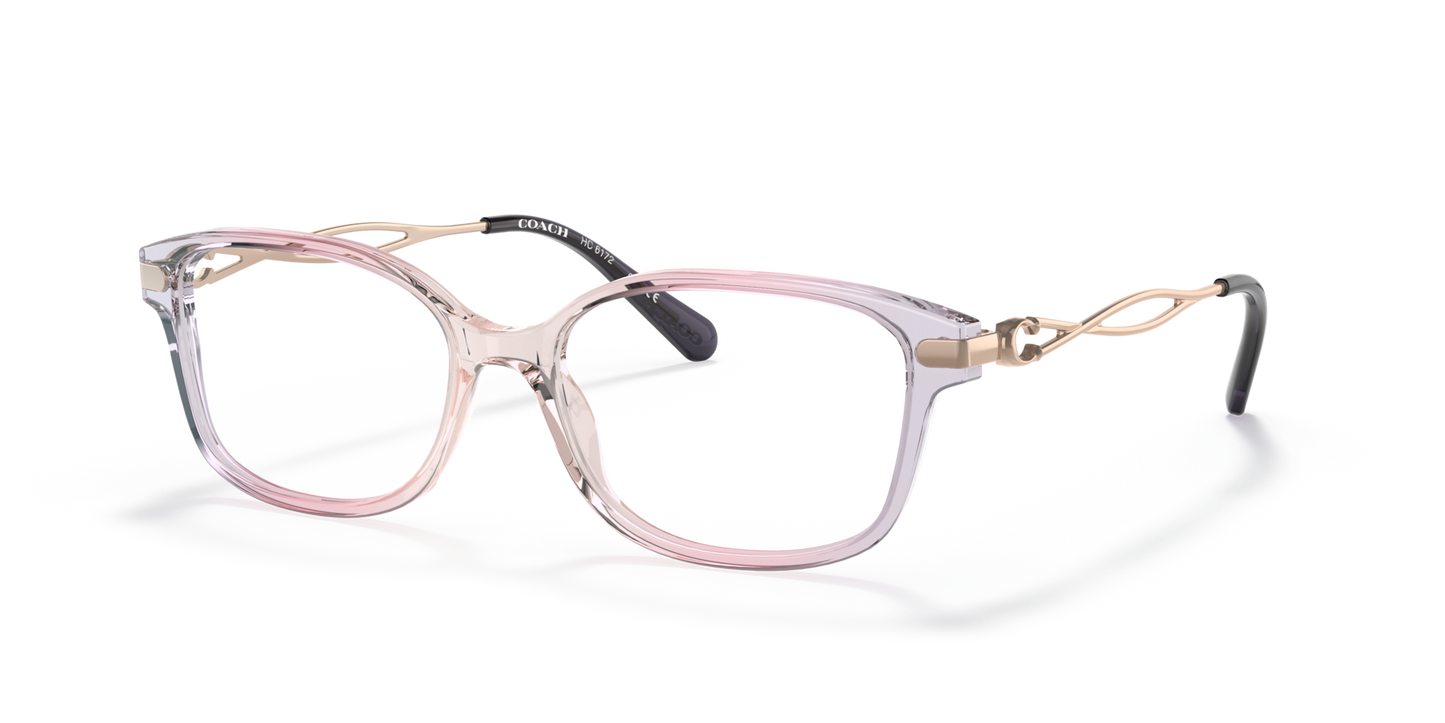 Coach HC6172 Rectangle Eyeglasses - Gradient Transparent Violet