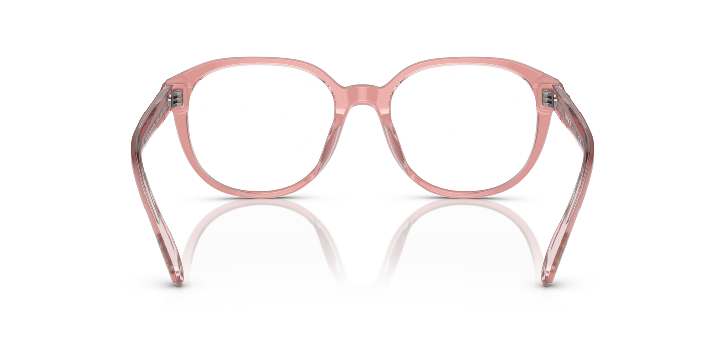 Coach HC6209U Round Eyeglasses - Milky Pink Transparent Pink