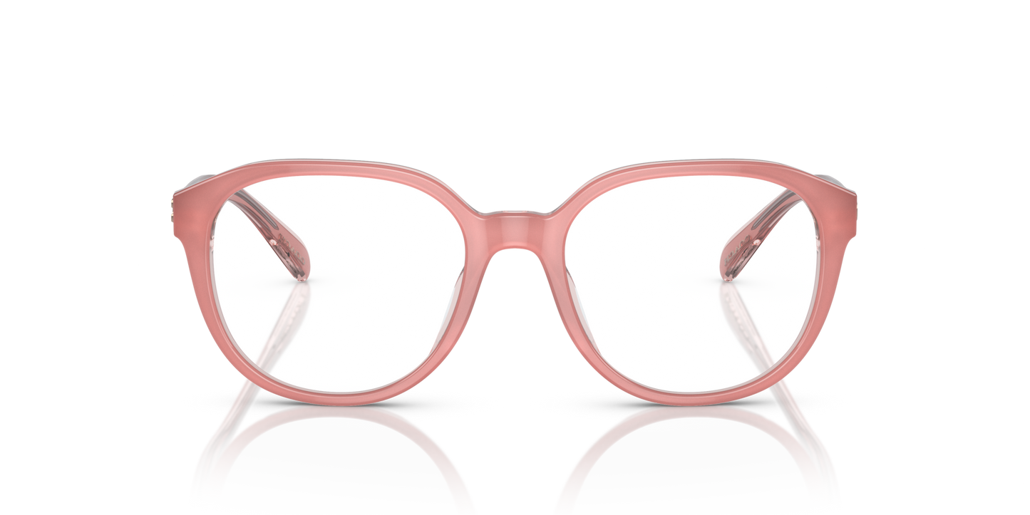 Coach HC6209U Round Eyeglasses - Milky Pink Transparent Pink