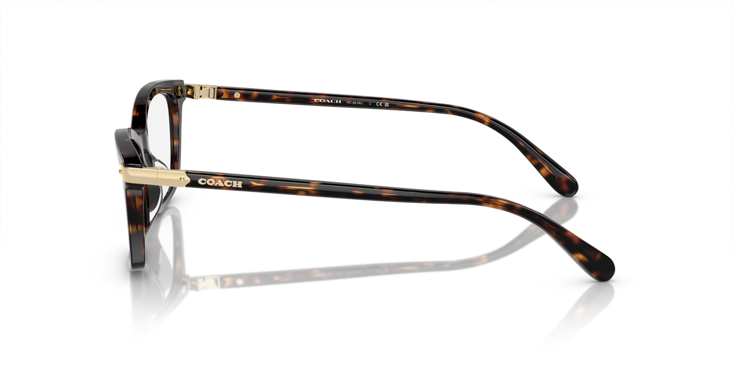 Coach HC6219U Rectangle Eyeglasses - Rose Pearl Tortoise
