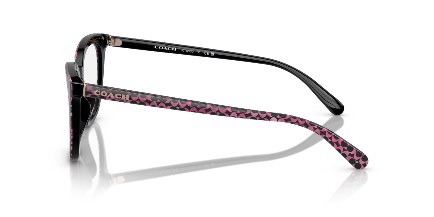 Coach HC6222U Square Eyeglasses - Ruby Pearl Signature C