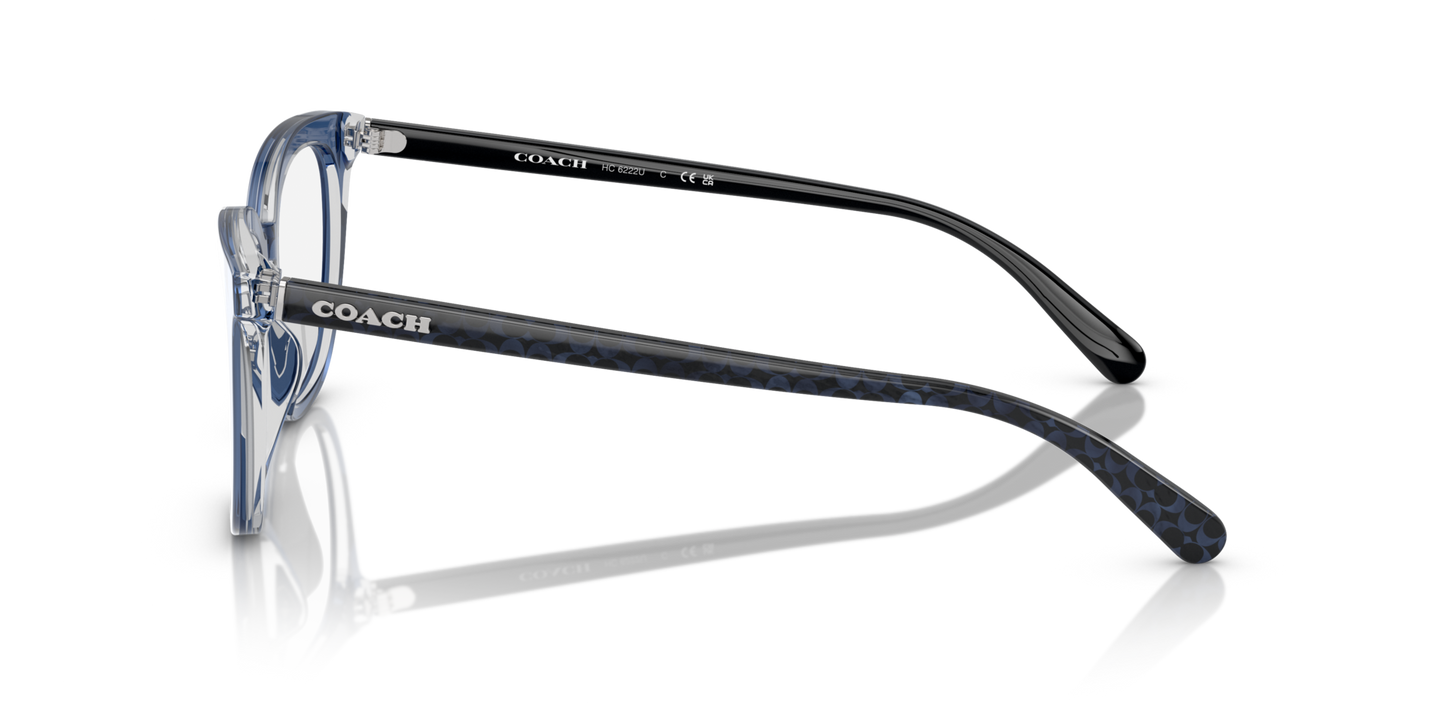 Coach HC6222U Square Eyeglasses - Transparent Blue