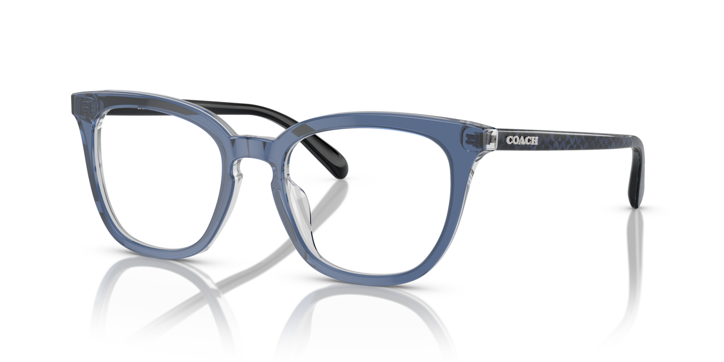 Coach HC6222U Square Eyeglasses - Transparent Blue