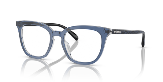 Coach HC6222U Square Eyeglasses - Transparent Blue