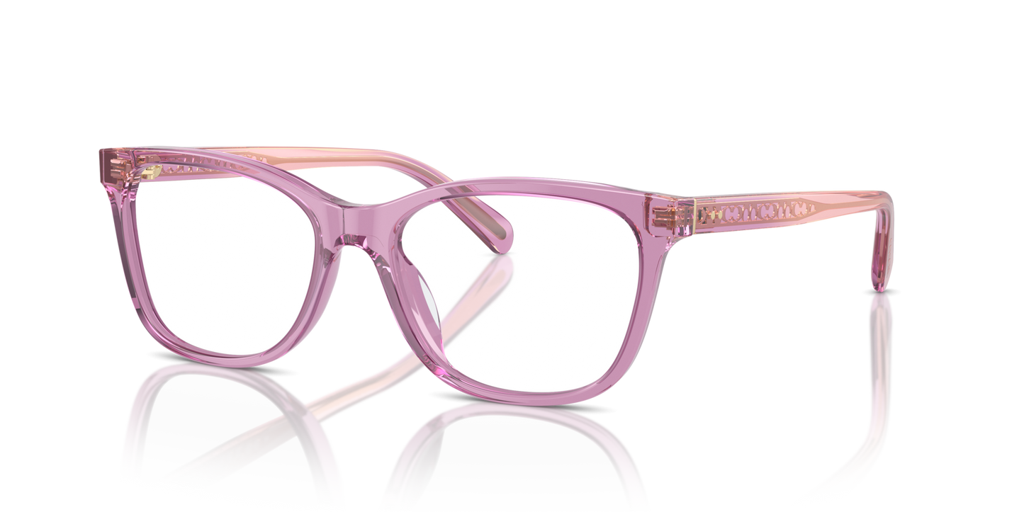 Coach HC6235U Square Eyeglasses - Transparent Amethyst