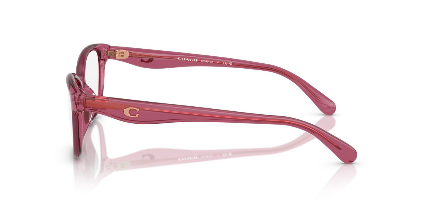 Coach HC6243U Pillow Eyeglasses - Transparent Burgundy