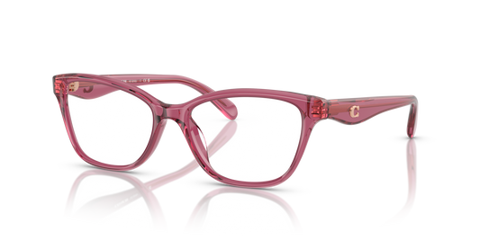 Coach HC6243U Pillow Eyeglasses - Transparent Burgundy