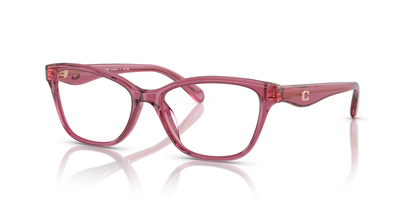 Coach HC6243U Pillow Eyeglasses - Transparent Burgundy