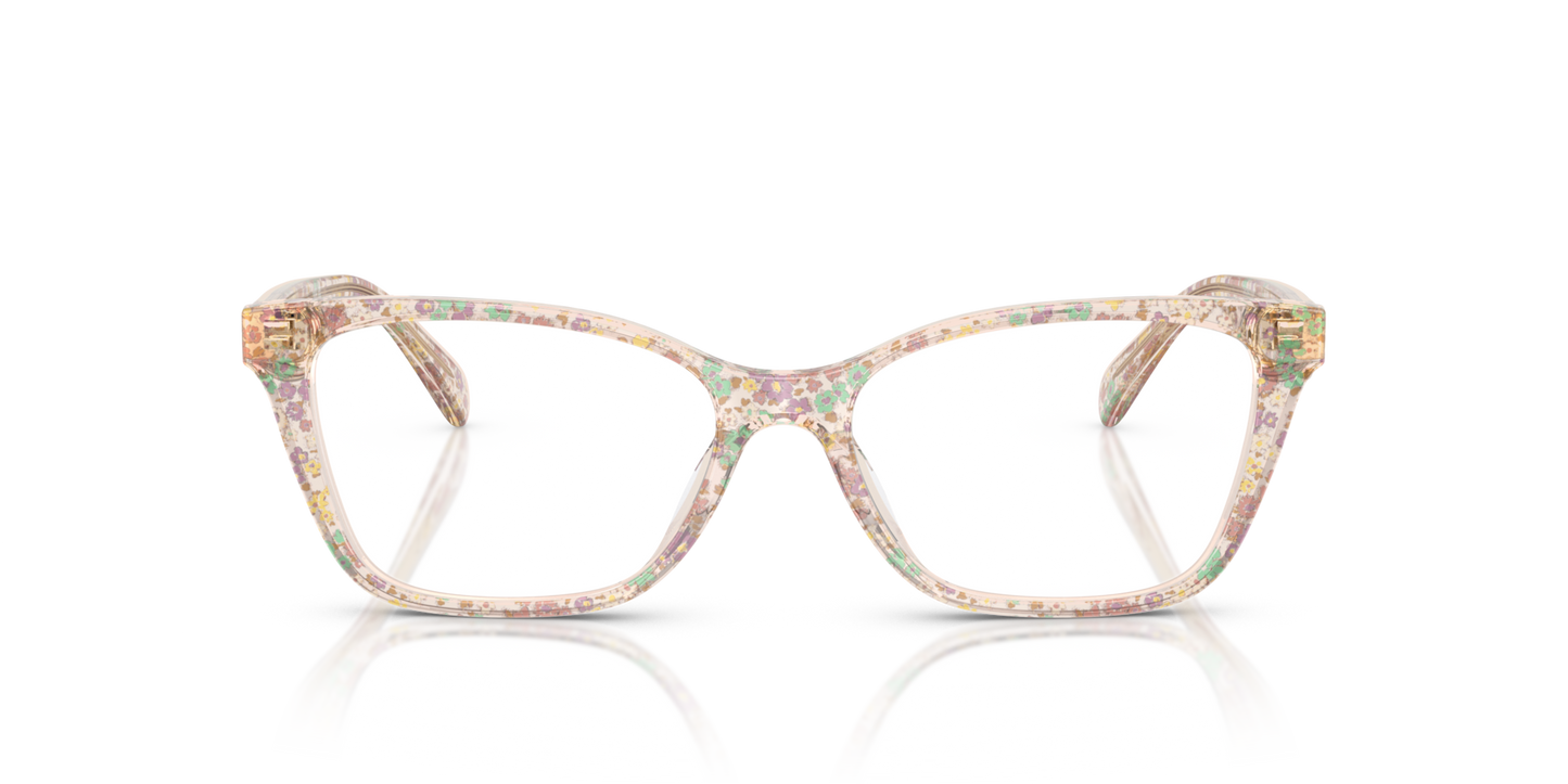 Coach HC6248U Cat Eye Eyeglasses - Milky Violet Floral Field