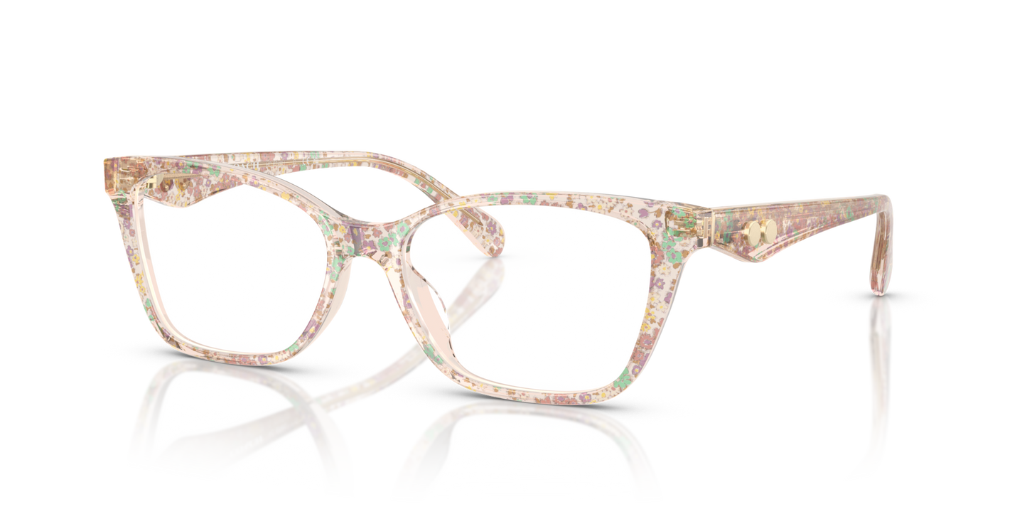 Coach HC6248U Cat Eye Eyeglasses - Milky Violet Floral Field