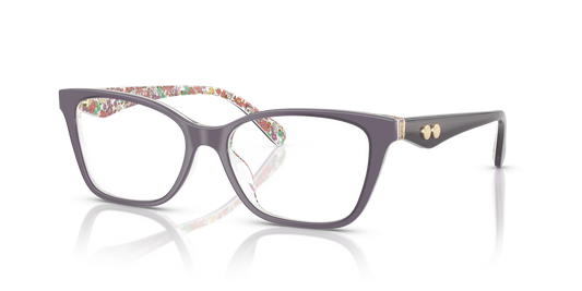 Coach HC6248U Cat Eye Eyeglasses - Milky Violet Floral Field