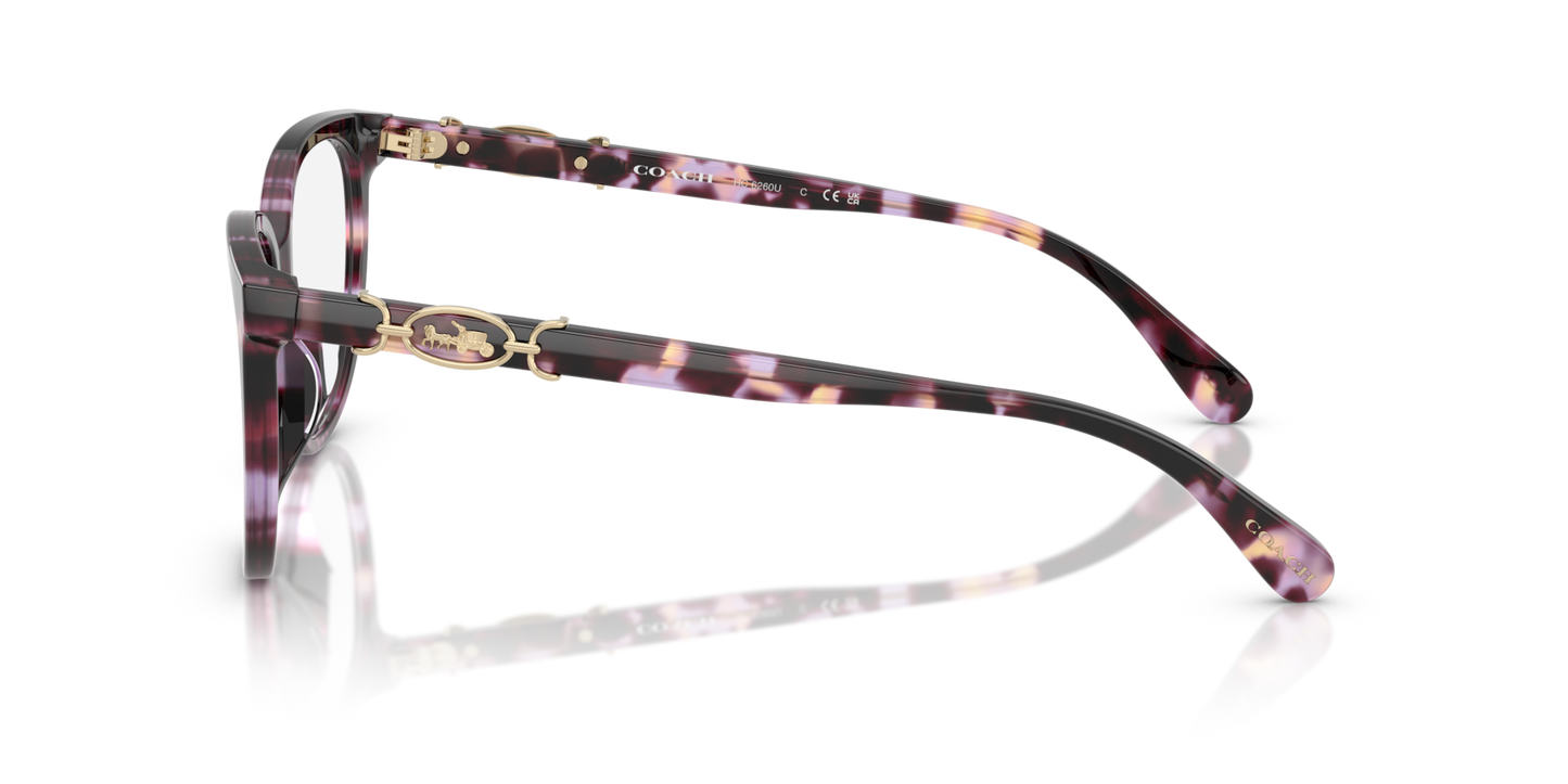 Coach HC6260U Square Eyeglasses - Purple Tortoise