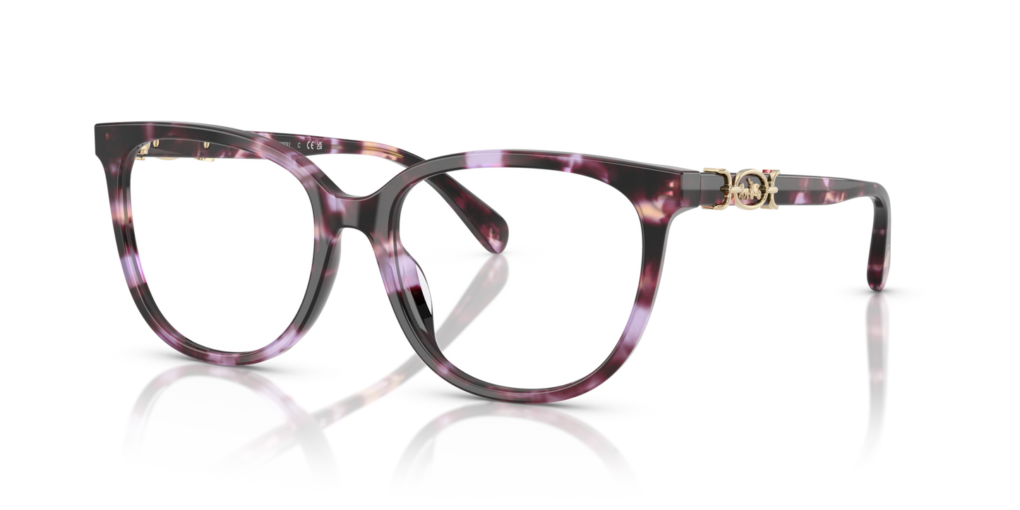 Coach HC6260U Square Eyeglasses - Peach Tortoise