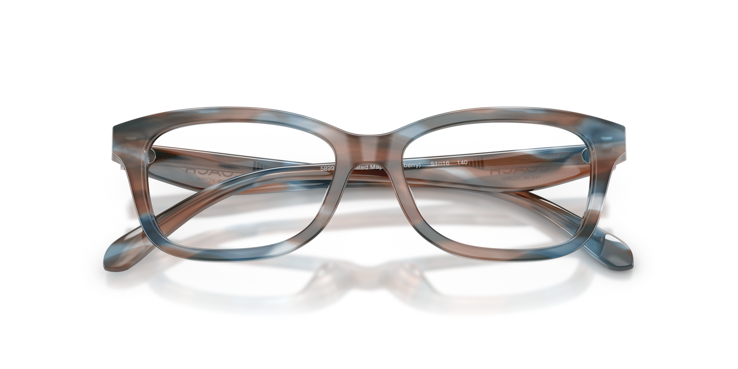 Coach HC6275U Rectangle Eyeglasses - Striated Redwood Maple