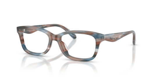 Coach HC6275U Rectangle Eyeglasses - Striated Maple Blueberry