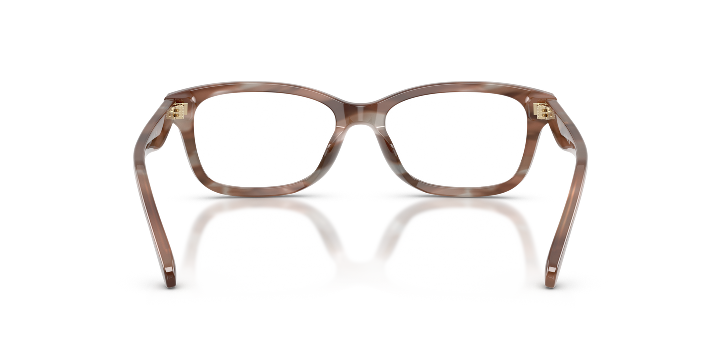 Coach HC6275U Rectangle Eyeglasses - Striated Maple Blueberry