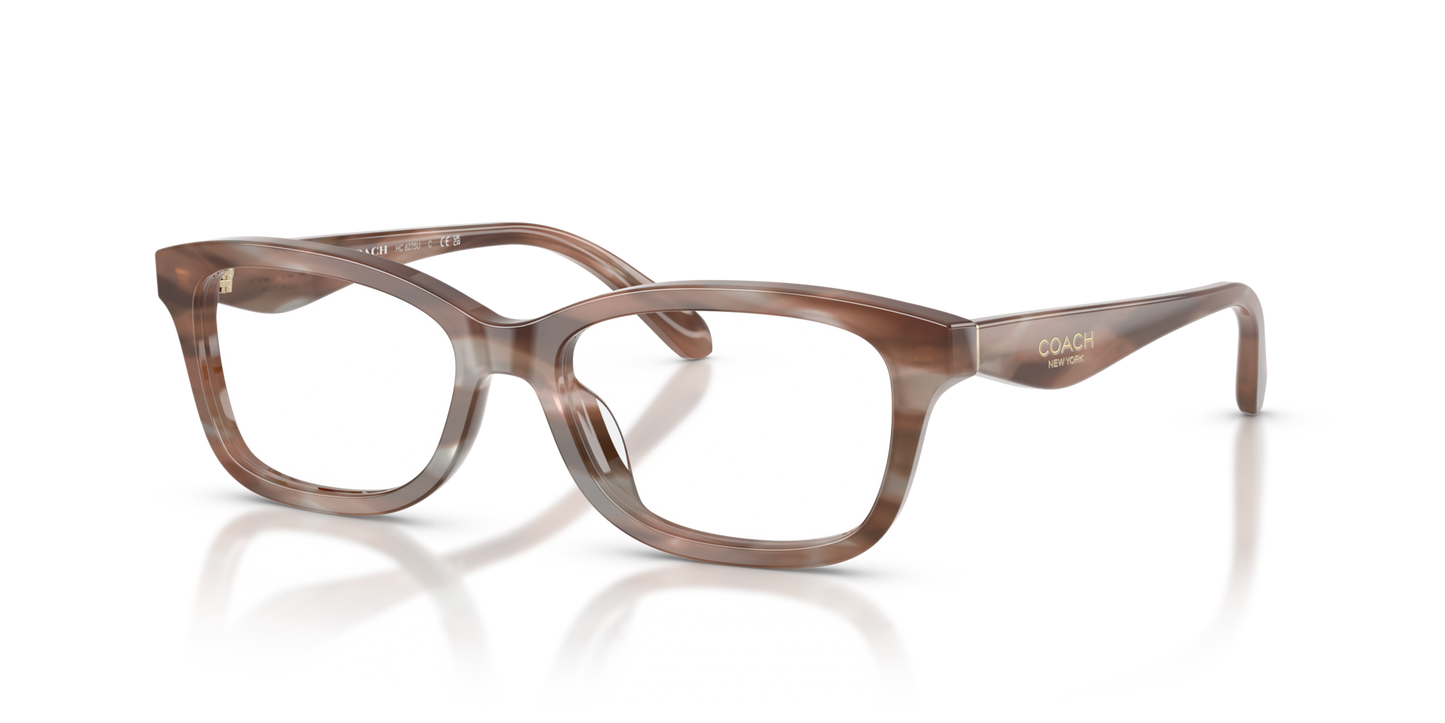 Coach HC6275U Rectangle Eyeglasses - Striated Redwood Maple