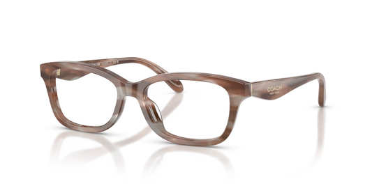 Coach HC6275U Rectangle Eyeglasses - Striated Redwood Maple