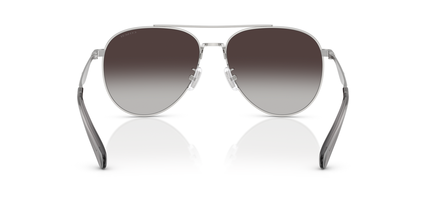 Coach HC7169 CW193 Pilot Sunglasses - Shiny Silver