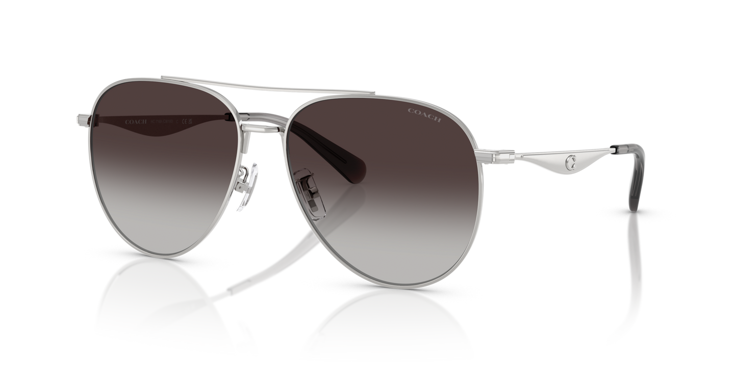 Coach HC7169 CW193 Pilot Sunglasses - Shiny Light Gold