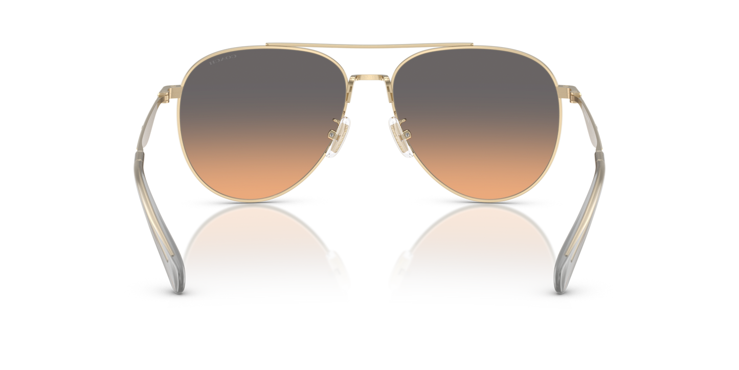 Coach HC7169 CW193 Pilot Sunglasses - Shiny Silver
