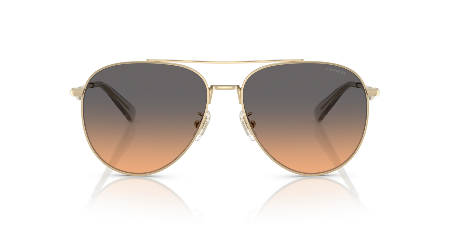 Coach HC7169 CW193 Pilot Sunglasses - Shiny Silver