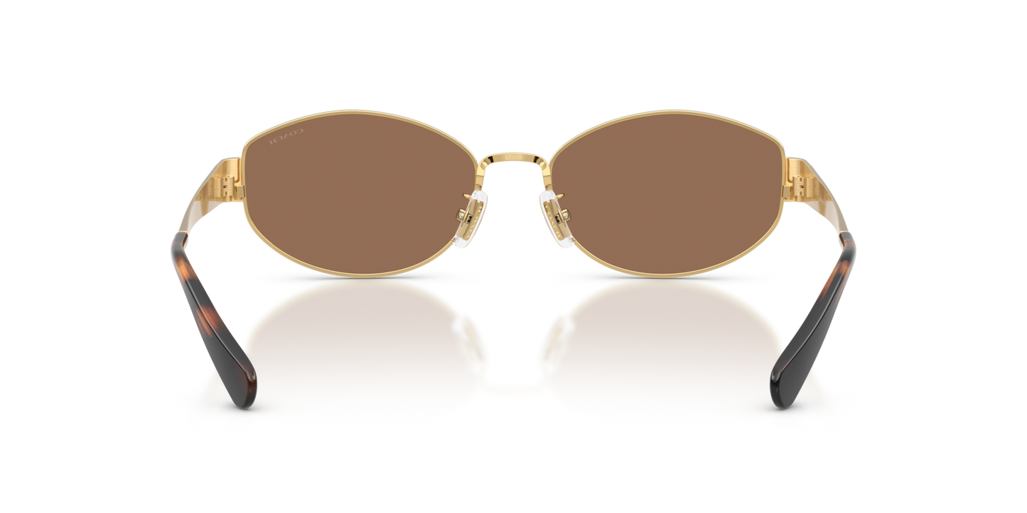 Coach HC7192D CDP44 Geometric Sunglasses - Shiny Gold
