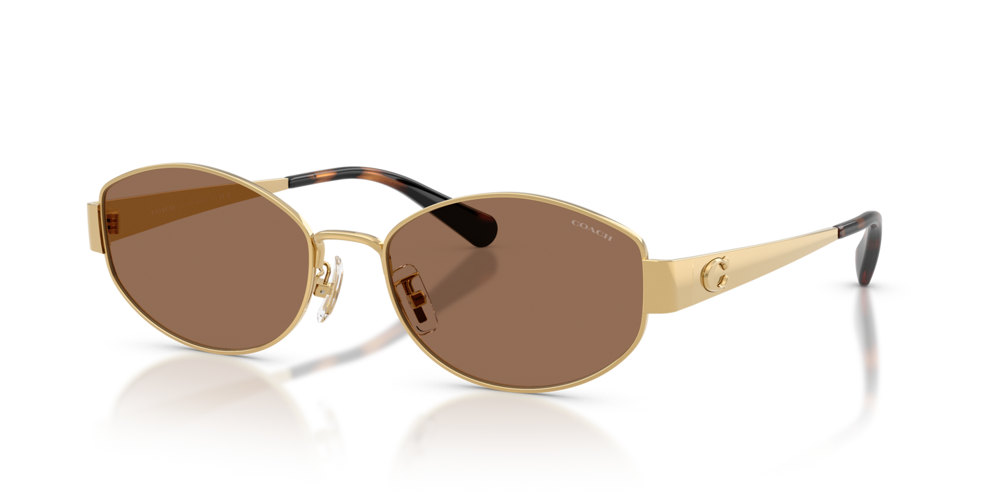 Coach HC7192D CDP44 Geometric Sunglasses - Shiny Gold
