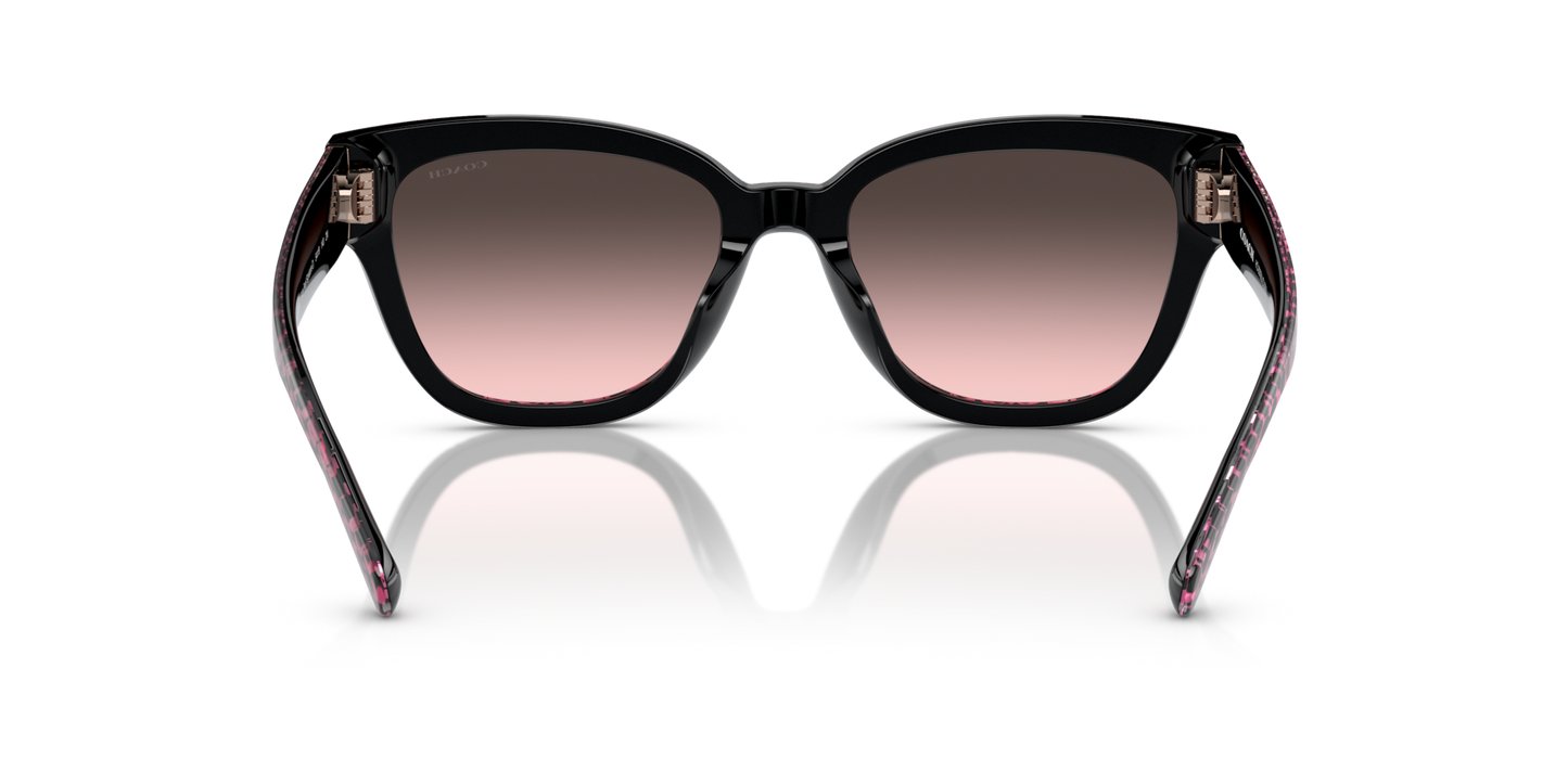 Coach HC8379U CL920 Butterfly Sunglasses - Grey Pearl Signature C
