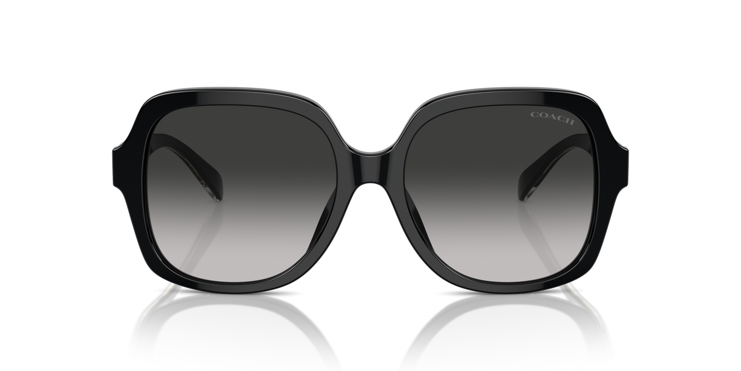 Coach HC8395U CR614 Square Sunglasses - Black