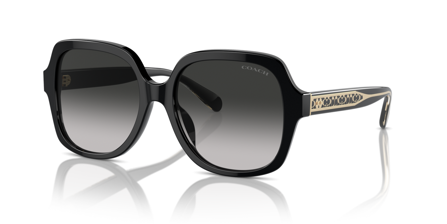Coach HC8395U CR614 Square Sunglasses - Amethyst Pink Gradient