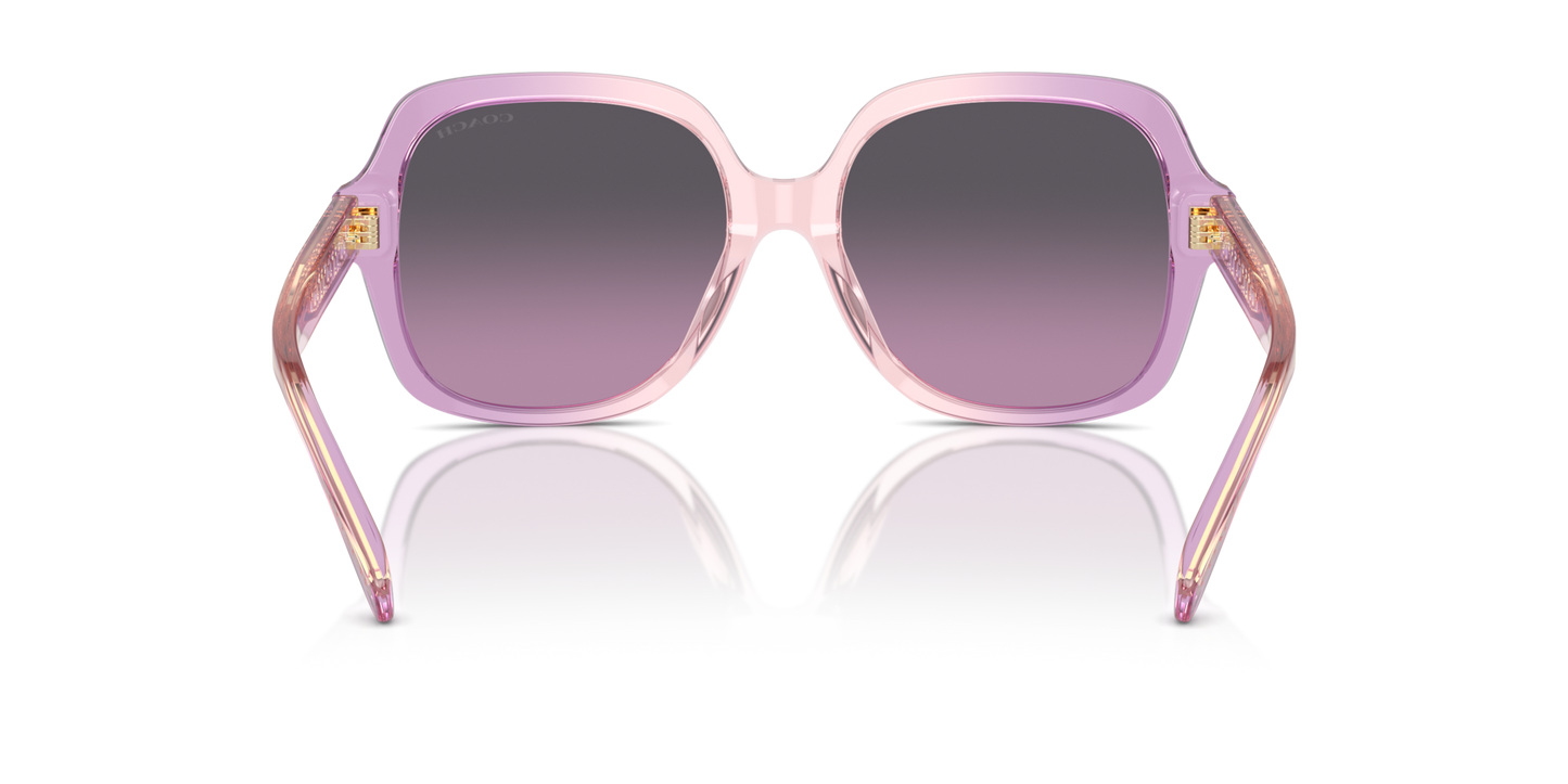 Coach HC8395U CR614 Square Sunglasses - Amethyst Pink Gradient