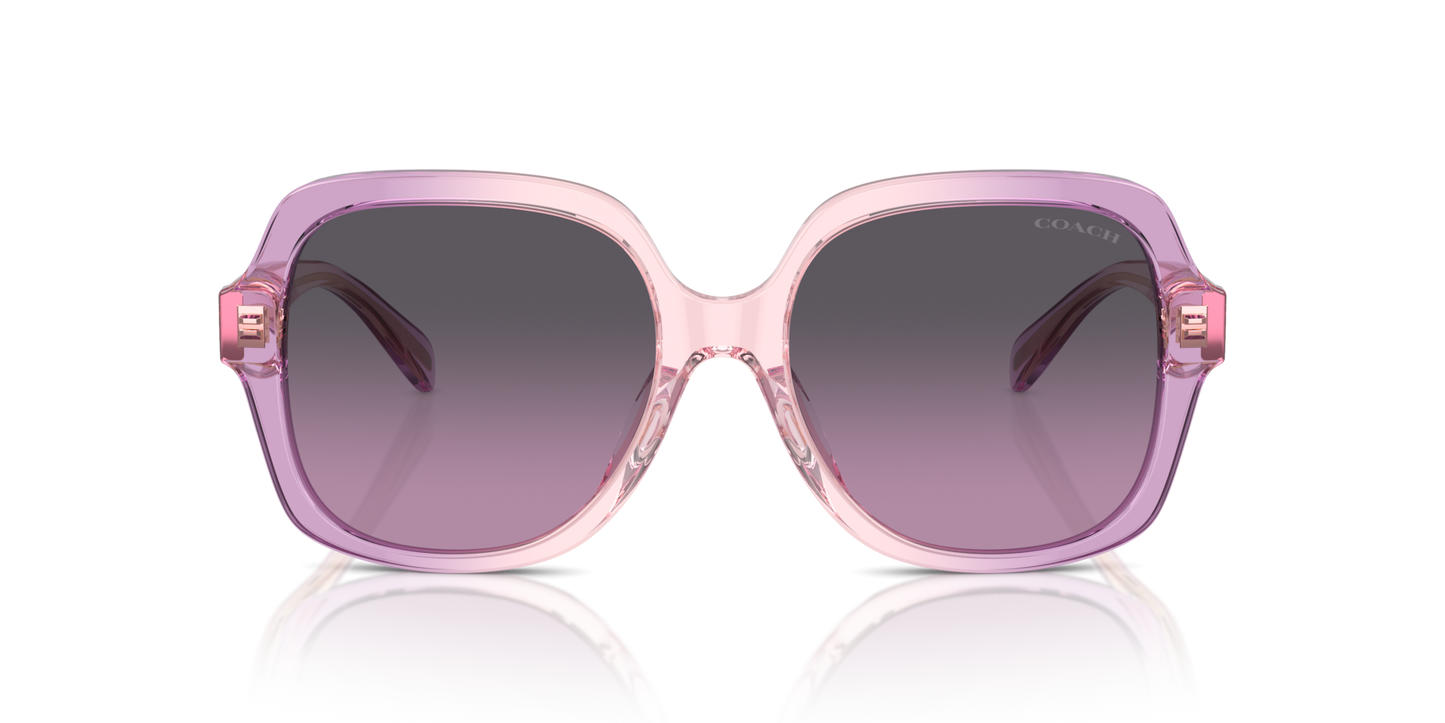 Coach HC8395U CR614 Square Sunglasses - Black