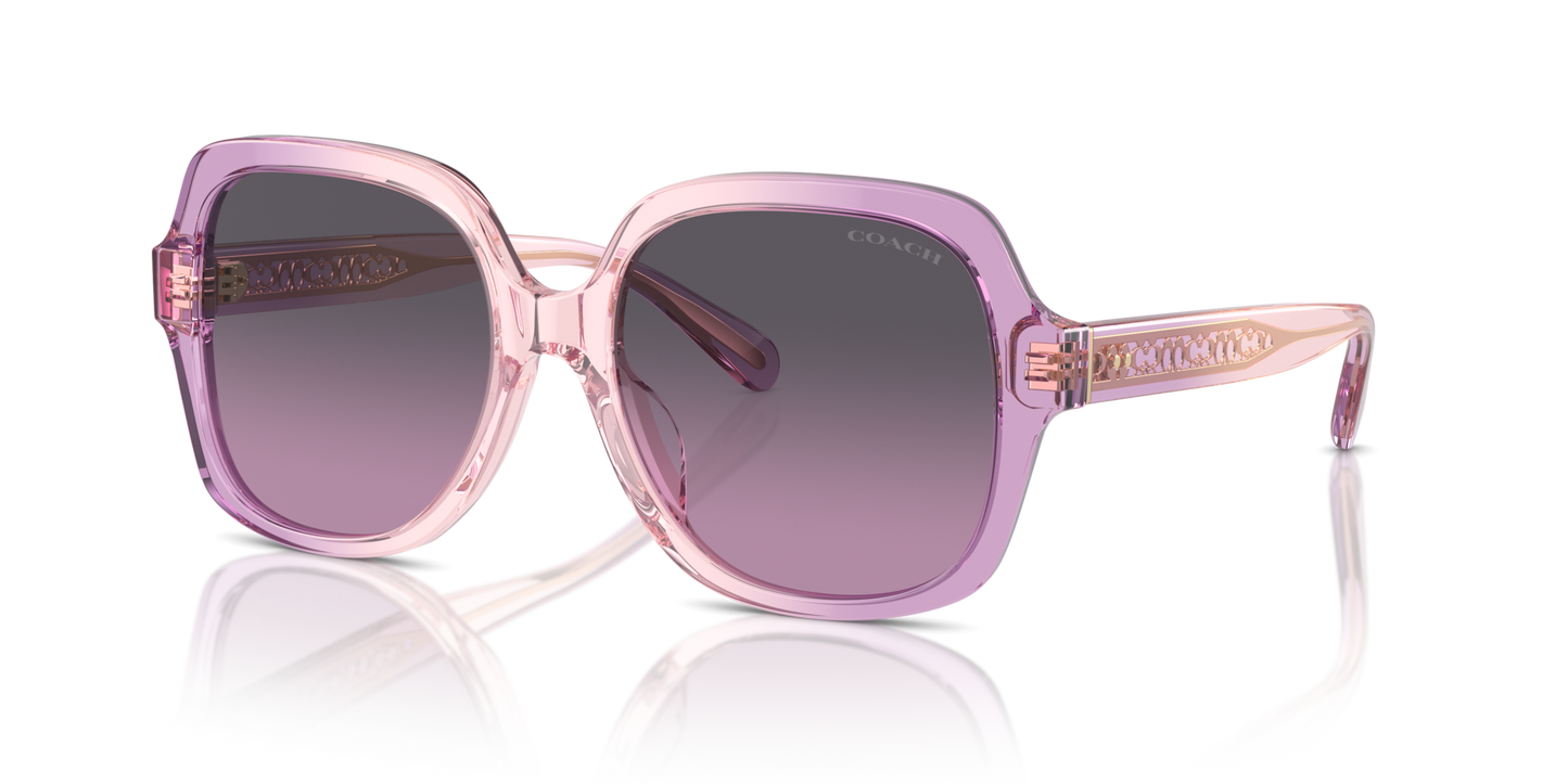 Coach HC8395U CR614 Square Sunglasses - Black