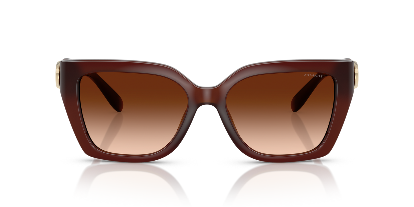 Coach HC8408U CW195 Square Sunglasses - Black