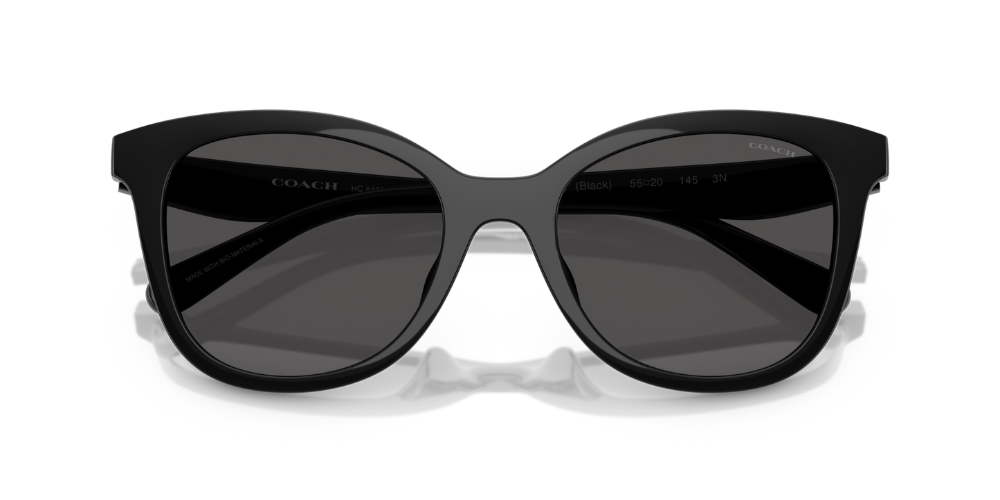 Coach HC8419U CAD25 Square Sunglasses - Black