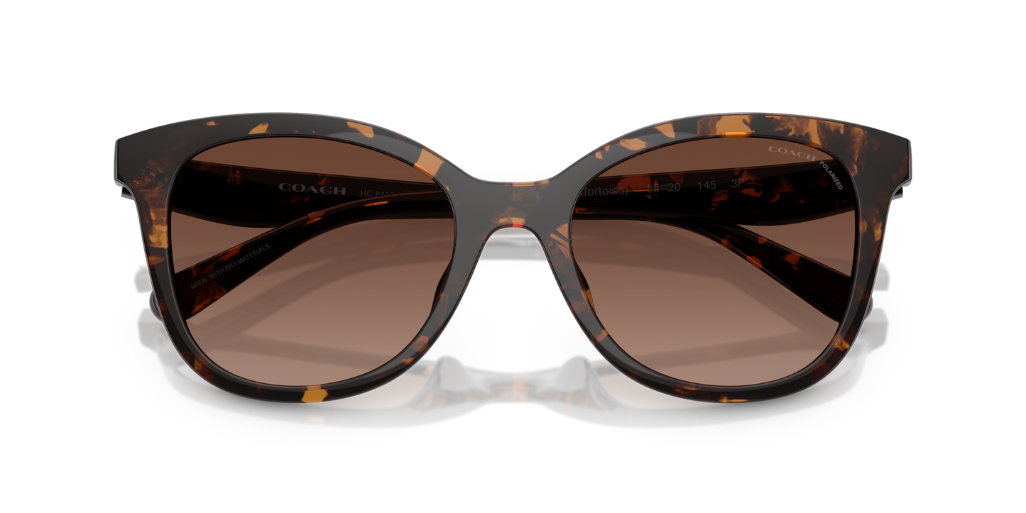 Coach HC8419U CAD25 Square Sunglasses - Black