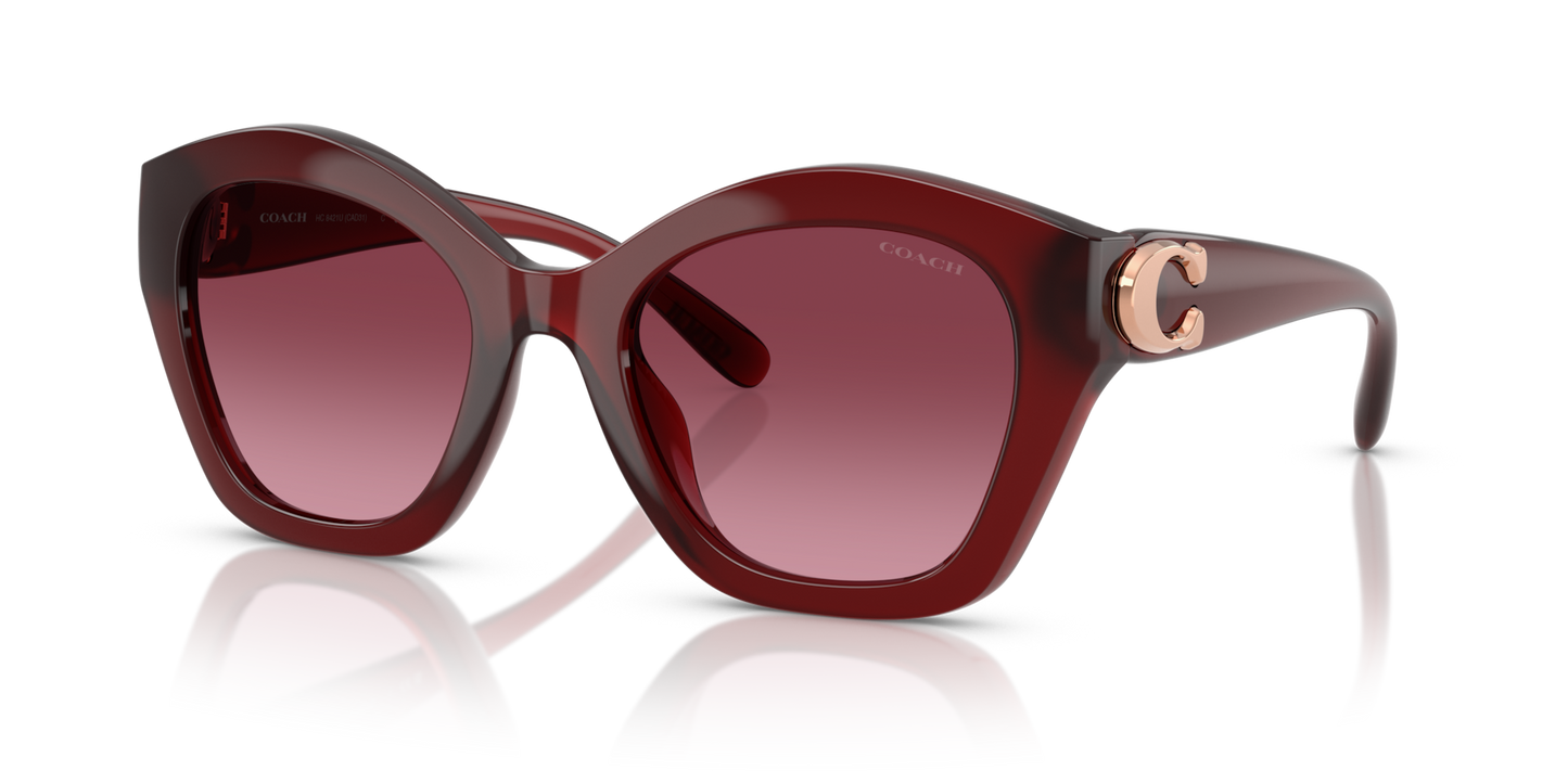 Coach HC8421U CAD31 Geometric Sunglasses - Black